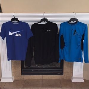 Lot of 3 Nike Baseball Shirts/Windbreaker